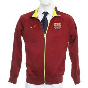 Nike FC Barcelona Soccer Football Maroon ZipTrack Jacket Men Medium NWOT
